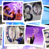Collage of cochrane members infront of the Cochrane's 30th anniversary backdrop